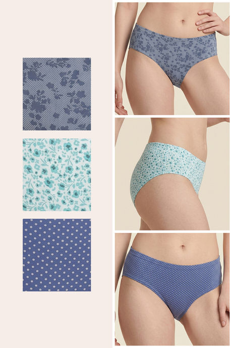 Zivame Low Rise Full Coverage Hipster Panty (Pack of 3) - Multicolor — image 2